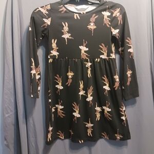 Cute Bunny Print Dress Size 6x/7